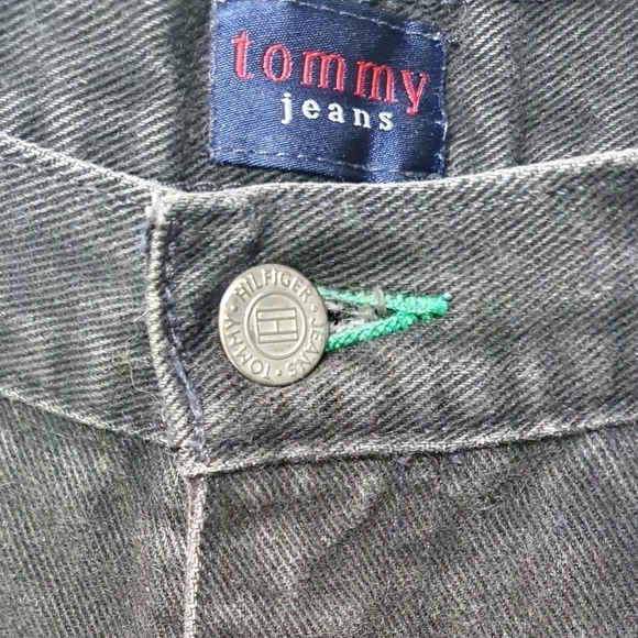 TOMMY HILFIGER Jeans Vintage 90's 100% Cotton Black Wash Size 9 - Picture 7 of 15